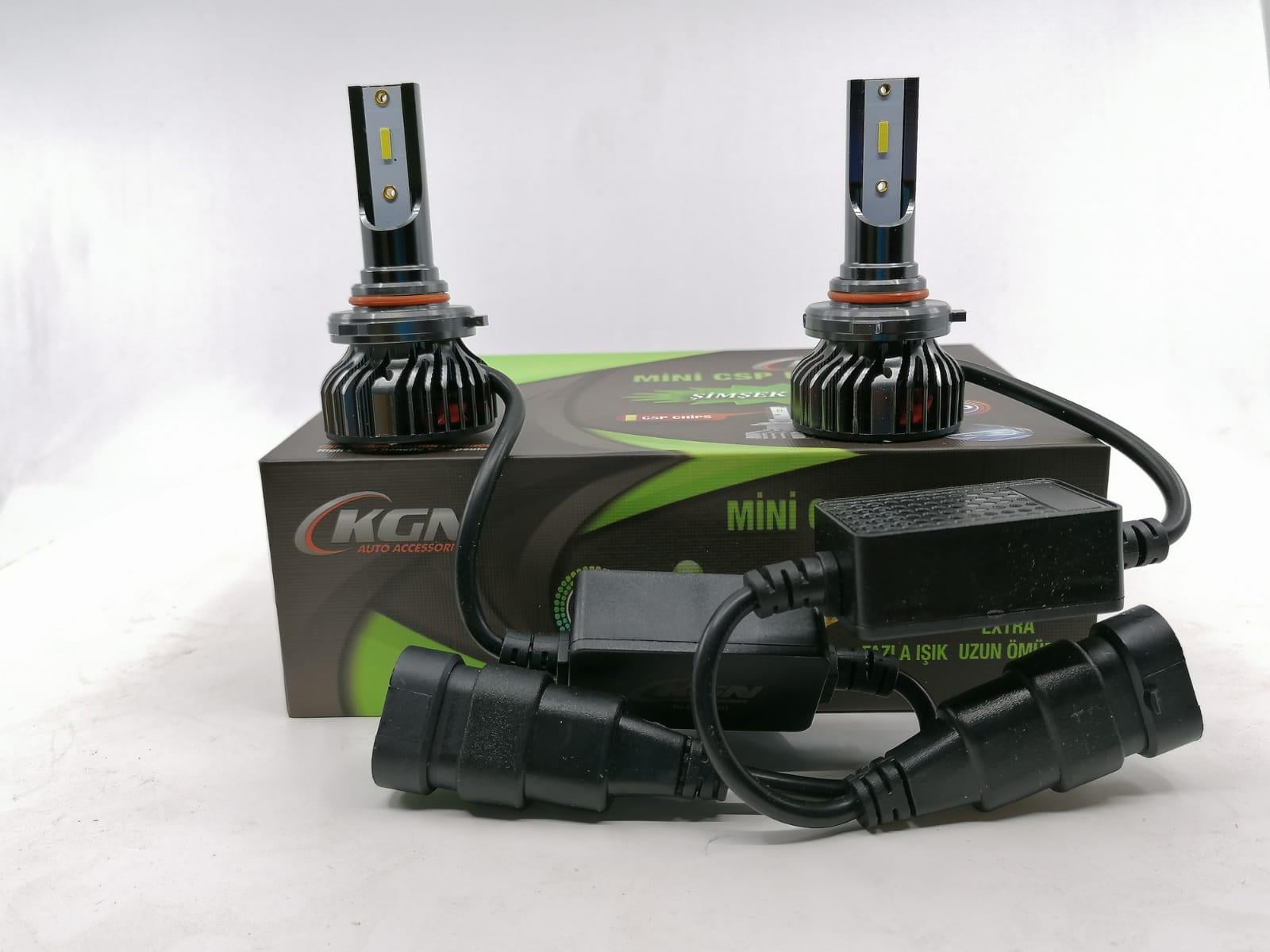 KGN 12V HB4 9006 CSP LED XENON FAR AMPUL SETİ 6500K 8600 LÜMEN CANBUS