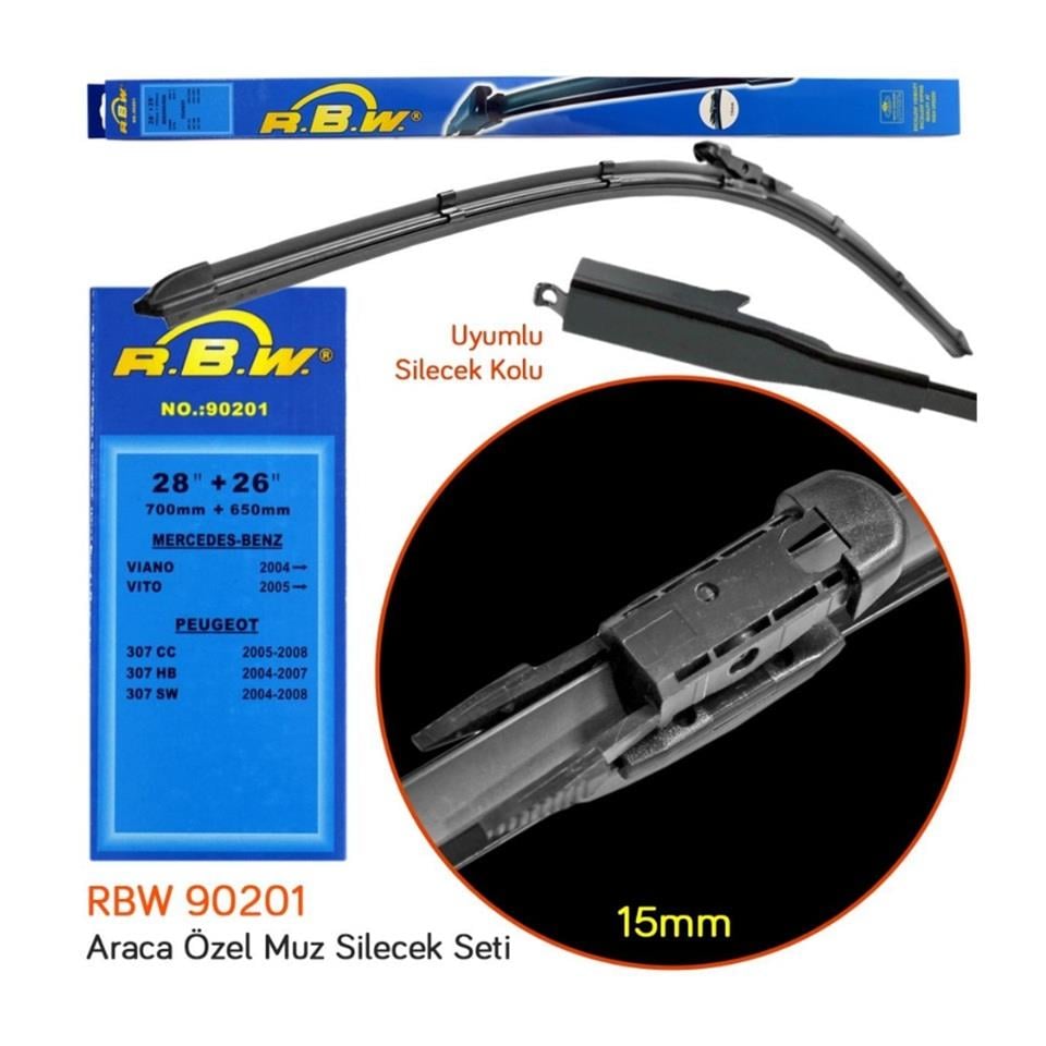 SİLECEK SÜPÜRGESİ 700/650 MM AEROTWIN FORD FOCUS-MERCEDES VITO-OPEL-PEUGEOT-VW GOLF
