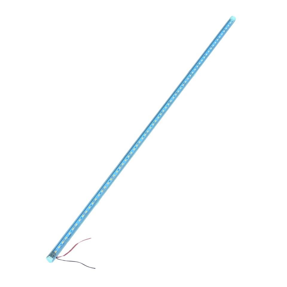 12V FLORESAN TAVAN LAMBASI LEDLİ ANAHTARLI (ŞEFFAF CAM) SARI (100 CM)
