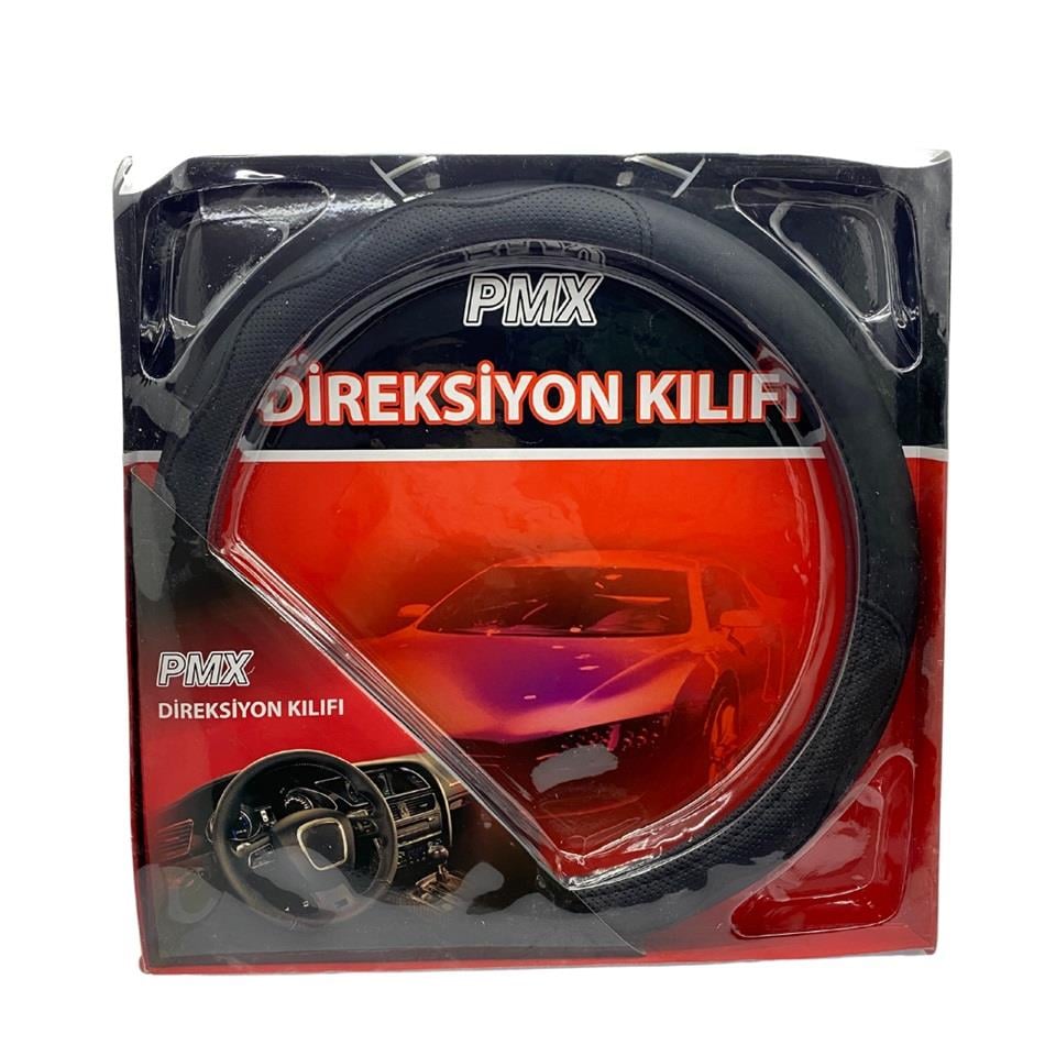DİREKSİYON KILIFI SİYAH (SUNİ DERİ) (38 CM)