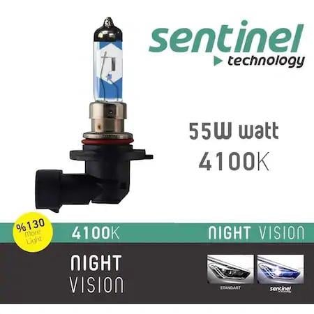 SENTINEL 12V H11 AMPUL 55W +%130 FAZLA IŞIK 4100K NIGHT VISION (2 AD)