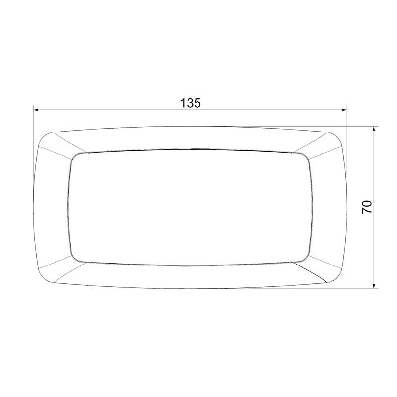 SANEL 24V TAVAN LAMBASI 34 LEDLİ 6500K BEYAZ (135*70 MM) (BUTONSUZ)