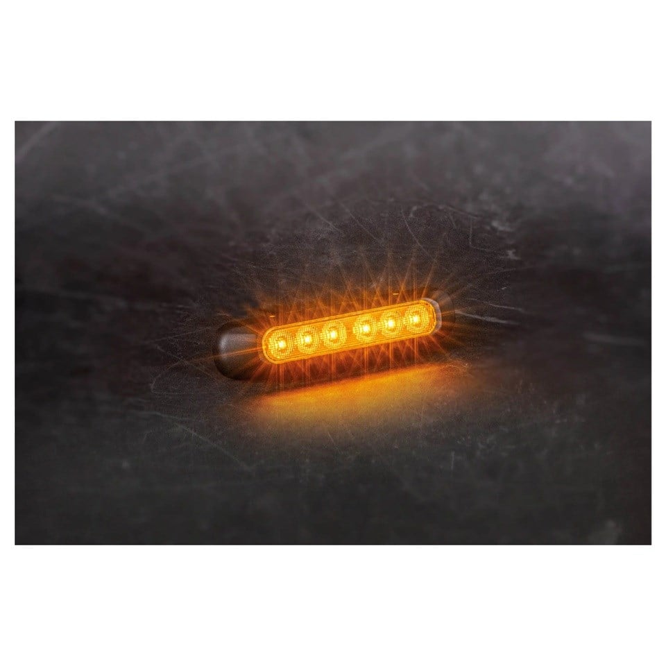 FRISTOM 12V-24V POZİSYON LAMBASI 6 LEDLİ (FONKSİYONLU) (SARI) (132*28 MM) E9