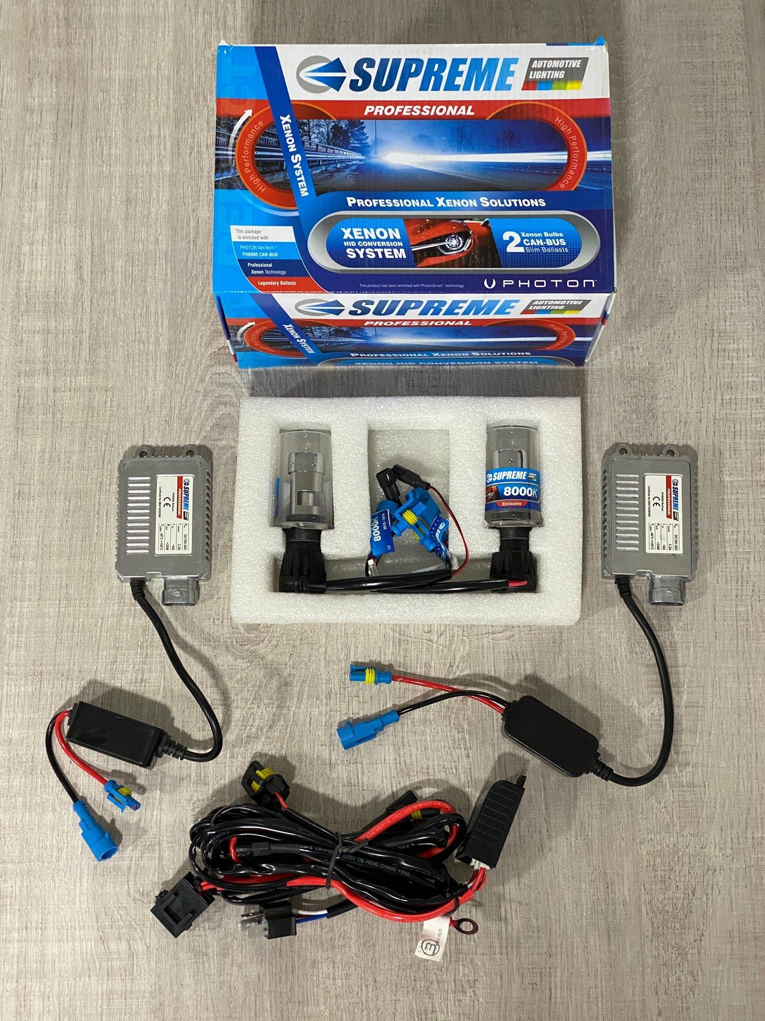 SUPREME 12V H4 XENON SET 8000K (SLİM) CANBUS