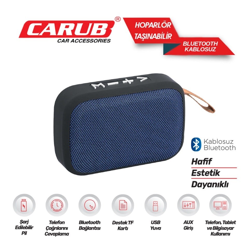 CARUB TAŞINABİLİR BLUETOOTH (KABLOSUZ) HOPARLÖR