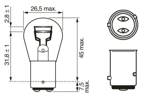 BOSCH 12V 1016 AMPUL 21/4W (SASI YAKIN TIRNAK)