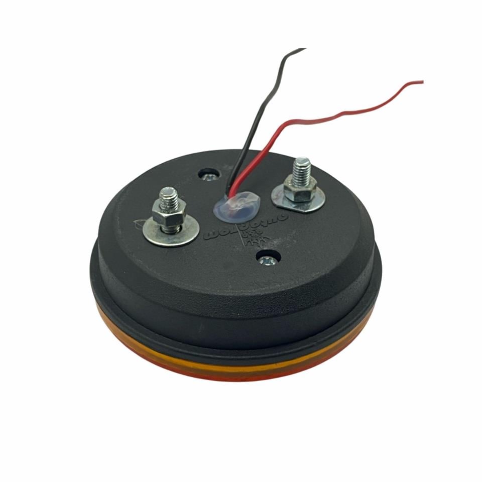 24V SİNYAL LAMBASI (29 LEDLİ) YUVARLAK SARI (99*33 MM)