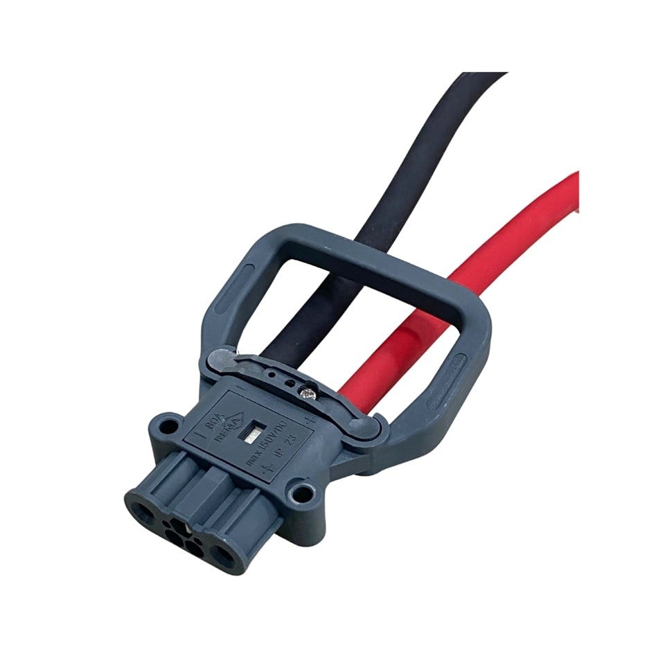 ELEKTRİKLİ FORKLİFT AKÜ SOKETİ 80 A 25 MM (KABLOLU) (DİŞİ BÜYÜK) (KOLLU)