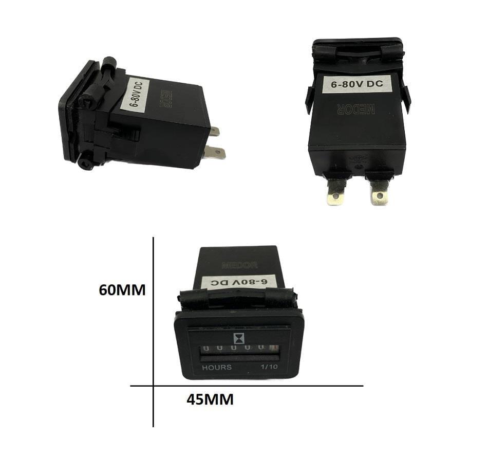 6V-80V MOTOR ÇALIŞMA SAATİ (KÖŞELİ)