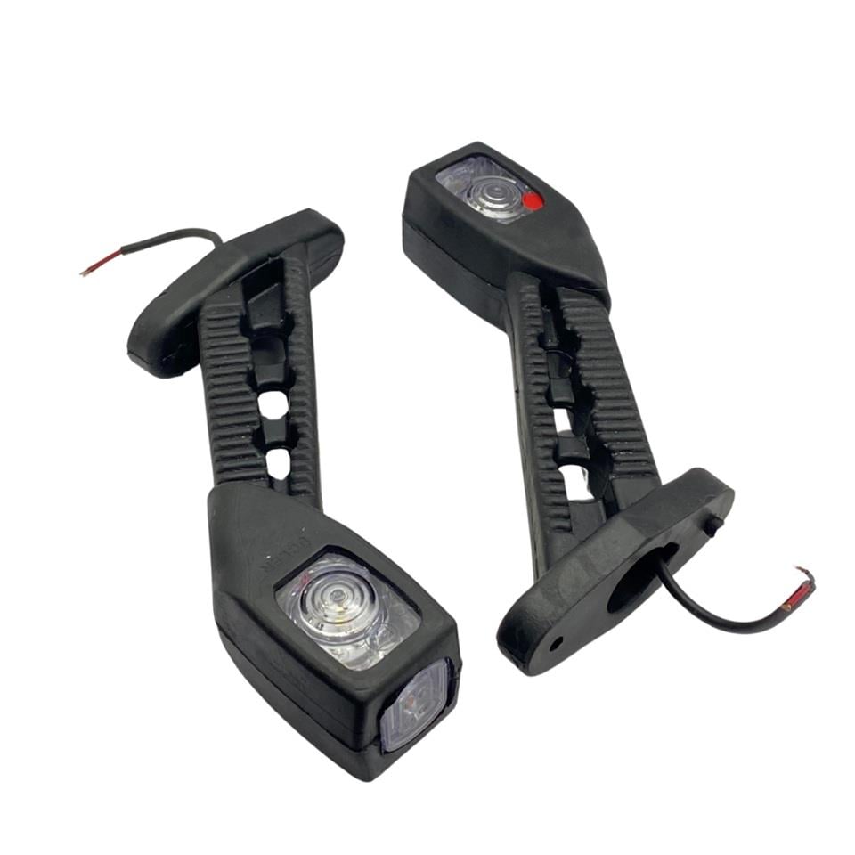 12V-24V DORSE DIŞ İŞARET BOYNUZ TAKOZ LAMBASI UZUN EĞRİ (LEDLİ) (SARI-KIRMIZI-BEYAZ) (SAĞ-SOL)