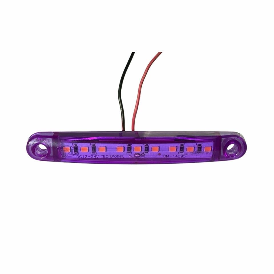 12V-24V PARMAK LAMBA 9-LEDLİ MOR (100*15 MM) 