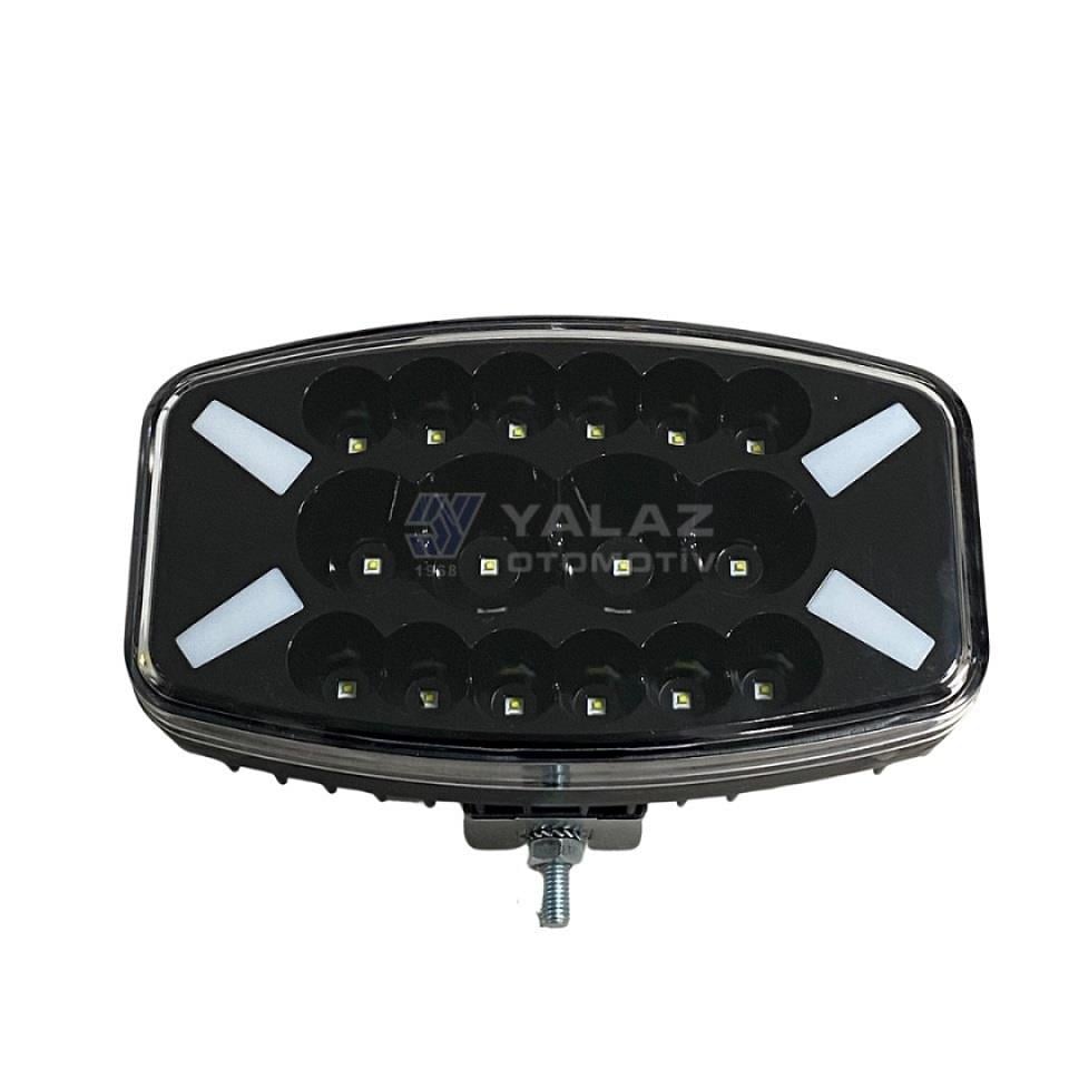 12V-24V GÜNDÜZ SÜRÜŞ LAMBASI (LEDLİ) (245*140*70 MM)  SARI-BEYAZ