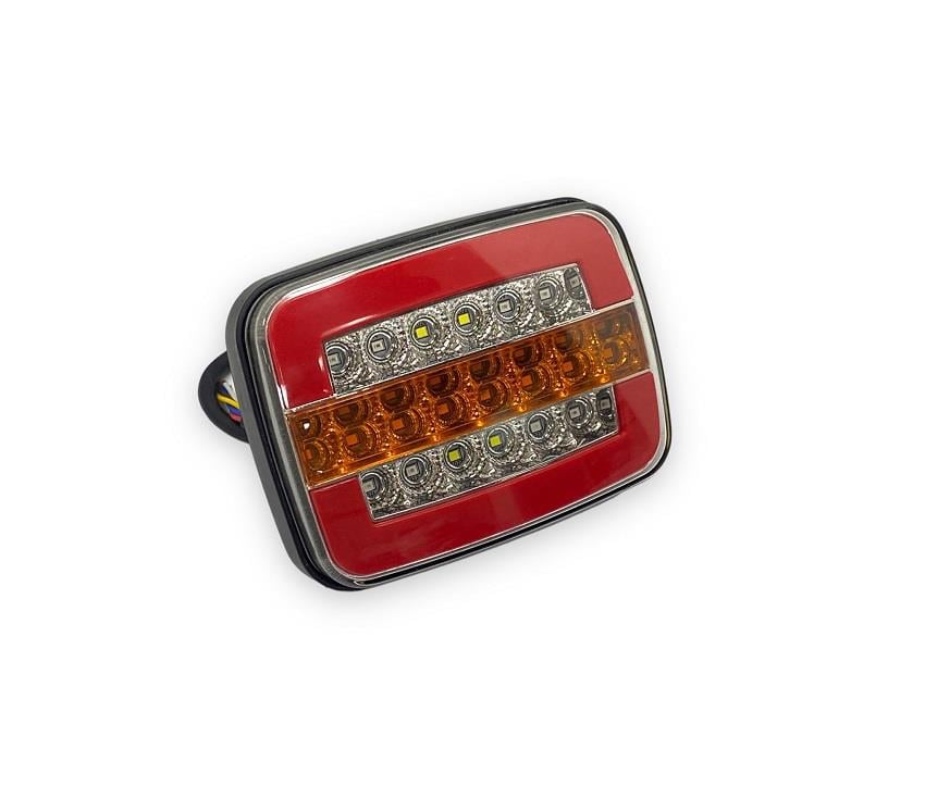 12V STOP LAMBASI (NEON LEDLİ) (KAYAR SİNYALLİ) (4 FONKSİYONLU) (126*97*40 MM)