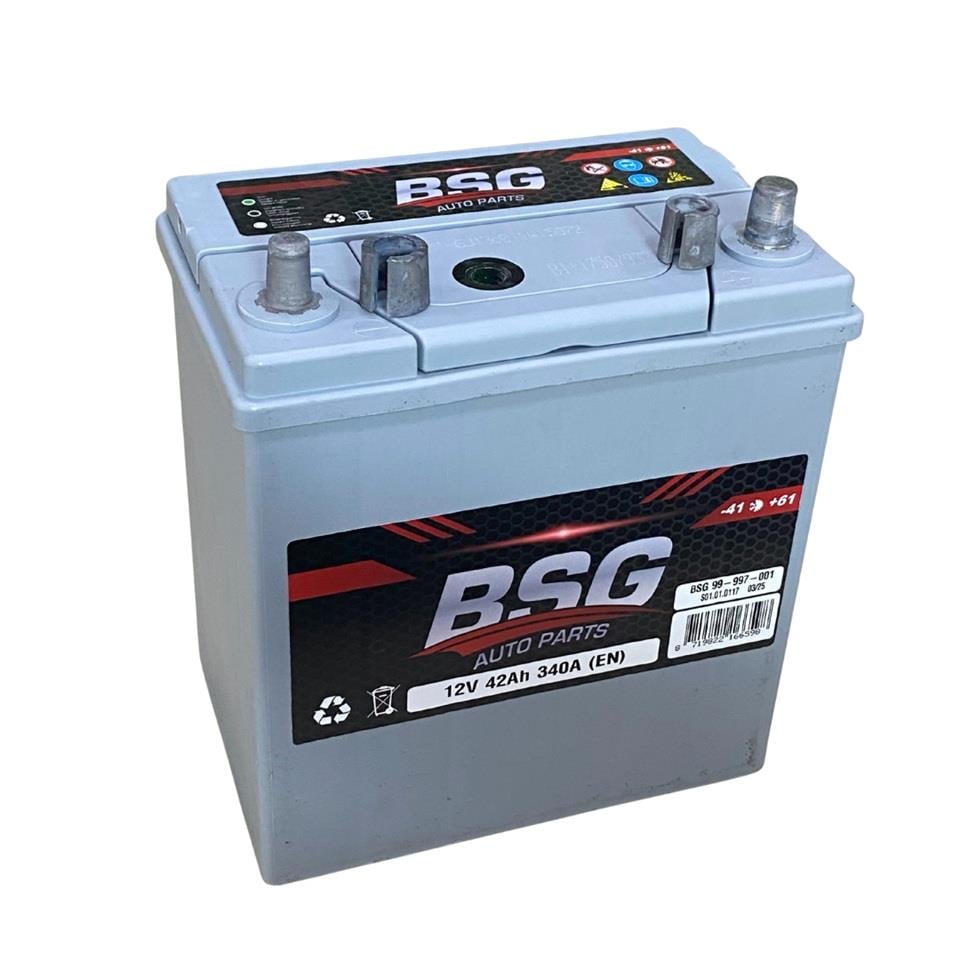 BSG 12V 42 AH AKÜ 340 A (EN) (197*129*227) (KALIN-İNCE KUTUP DÜZ)
