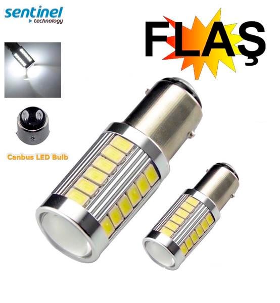 12V 1016 AMPUL (33 LEDLİ) BEYAZ ÇAKARLI CB (2 AD)