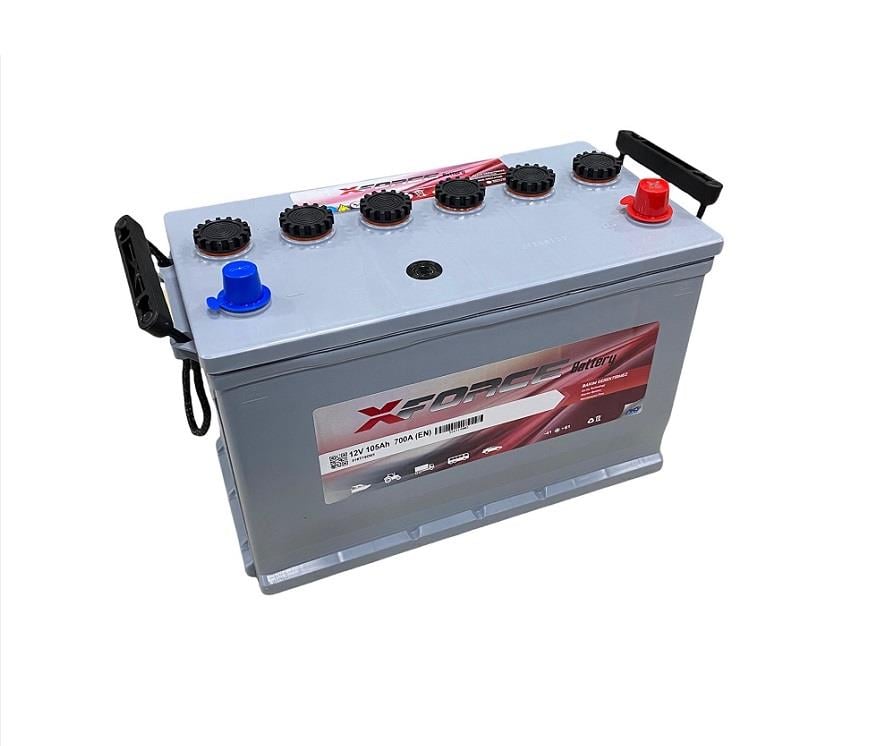 XFORCE 12V 105 AH AKÜ 700 A (EN) (347*177*232) (AĞIR HİZMET)