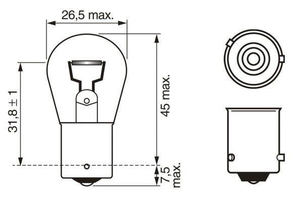 BOSCH 24V 93 AMPUL 21W SARI (YAKIN TIRNAK)