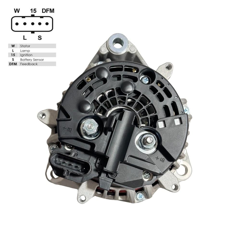 CARGO 24V ALTERNATÖR DİNAMO 120 A (5 FİŞ SOKETLİ) (W-L-15-S-DFM) DAF-MAN TGA/TGL/TGM/TGS