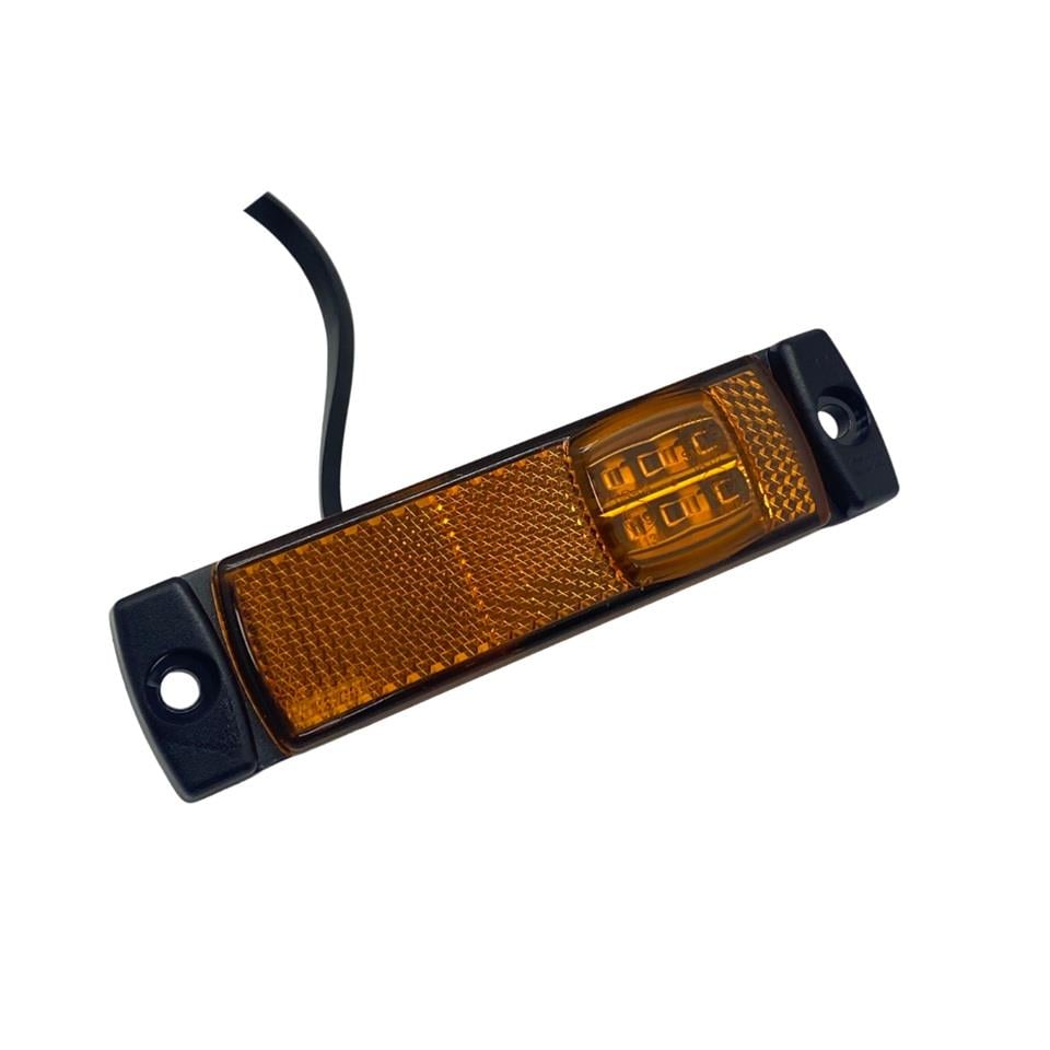 FRISTOM 12V-24V YAN İKAZ LAMBASI (SİDE MARKER) LEDLİ SARI KRONE TİP DORSE (130*32 MM) E9