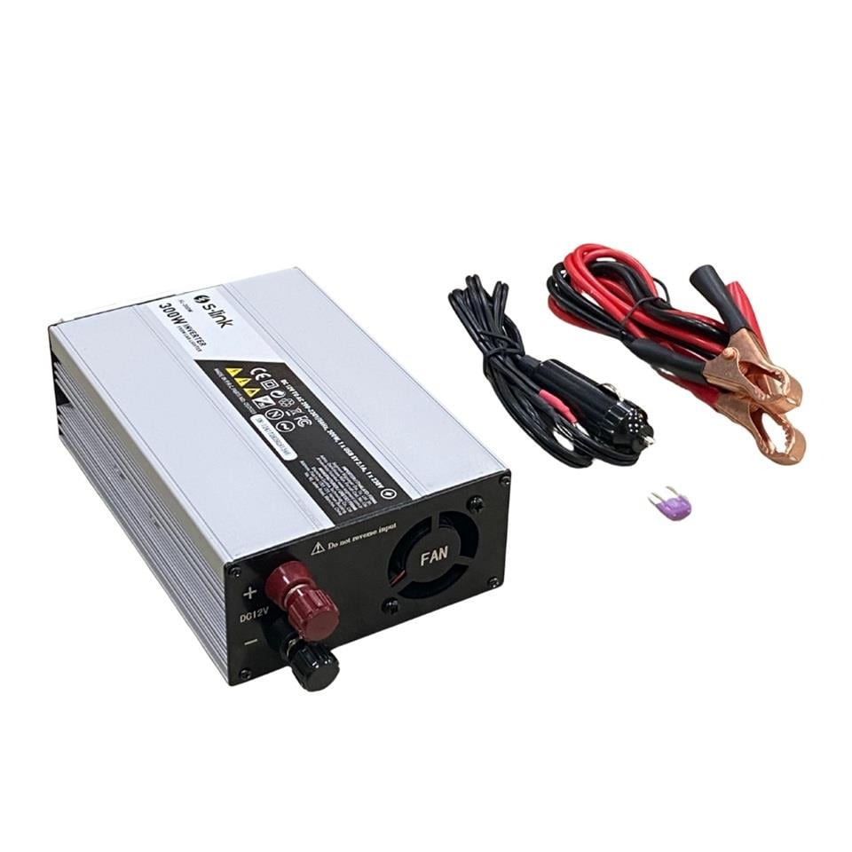 12V DC > 230V AC İNVERTER 300W (MODİFİYE SİNÜS) (ÇAKMAK FİŞLİ-MAŞALI)