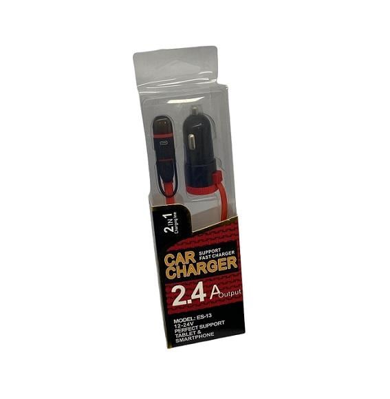 12V-24V TELEFON ŞARJ CİHAZI 2.4 A (ÇAKMAK GİRİŞLİ) (USB GİRİŞLİ) SİYAH-KIRMIZI ANDROID-IPHONE