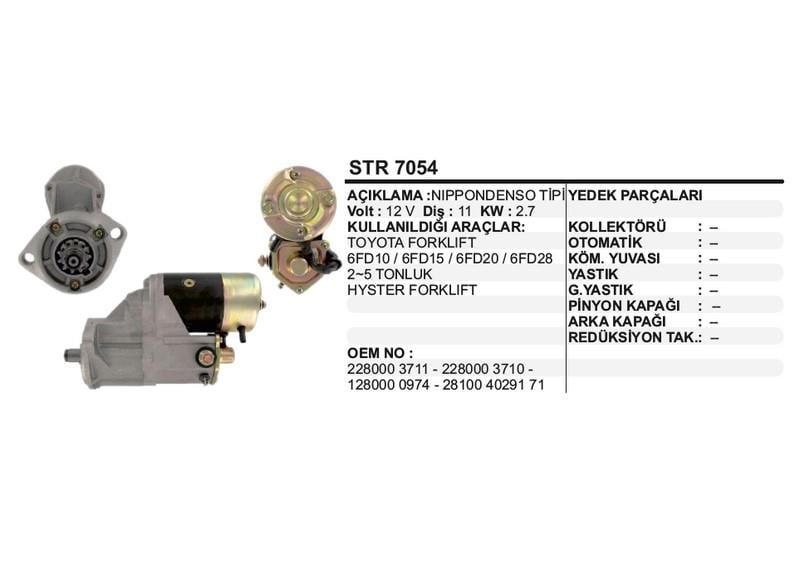 12V MARŞ MOTORU NIPPON DENSO TİPİ 11 DİŞ (2.5 KW/2.7 KW) TOYOTA