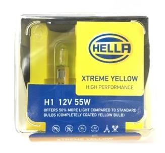 HELLA 12V H1 AMPUL 55W +%50 XTREME YELLOW 2800K SARI (2 AD)