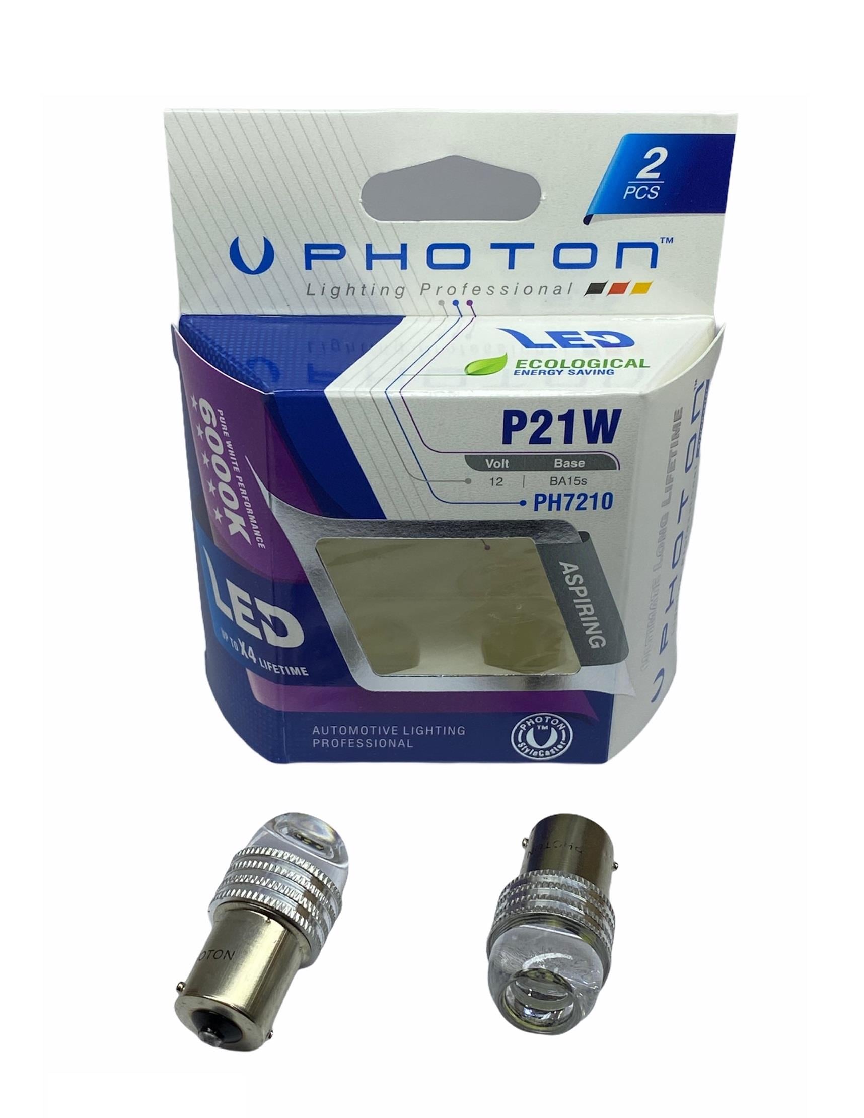 PHOTON 12V 93 AMPUL 6 LEDLİ BEYAZ MERCEKLİ (2 AD)