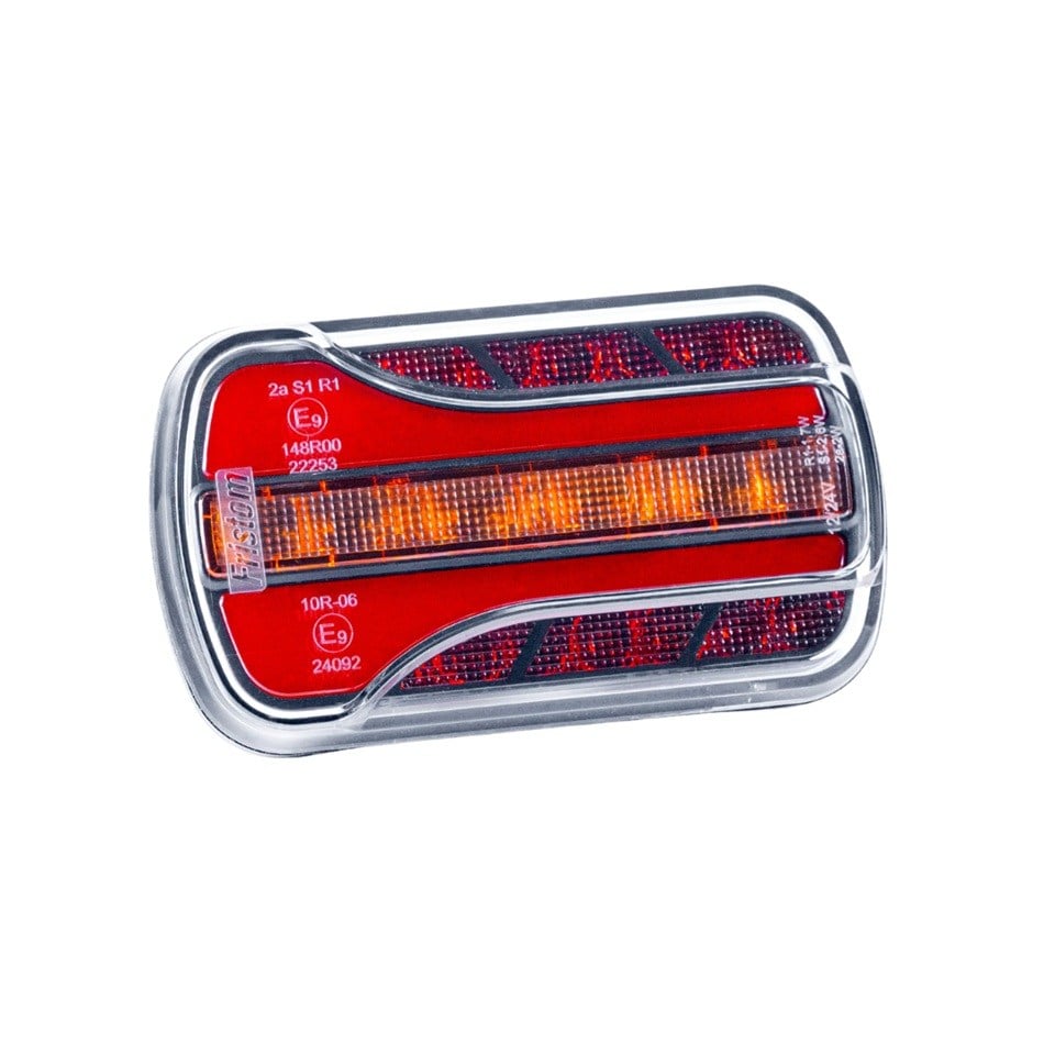 FRISTOM 12V-30V STOP LAMBASI LEDLİ (3 FONKSİYONLU) (120*70 MM) E9