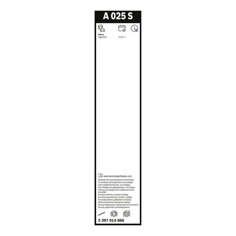 BOSCH SİLECEK SÜPÜRGESİ 575/450 MM AEROTWIN (A025S) CHERY-MG