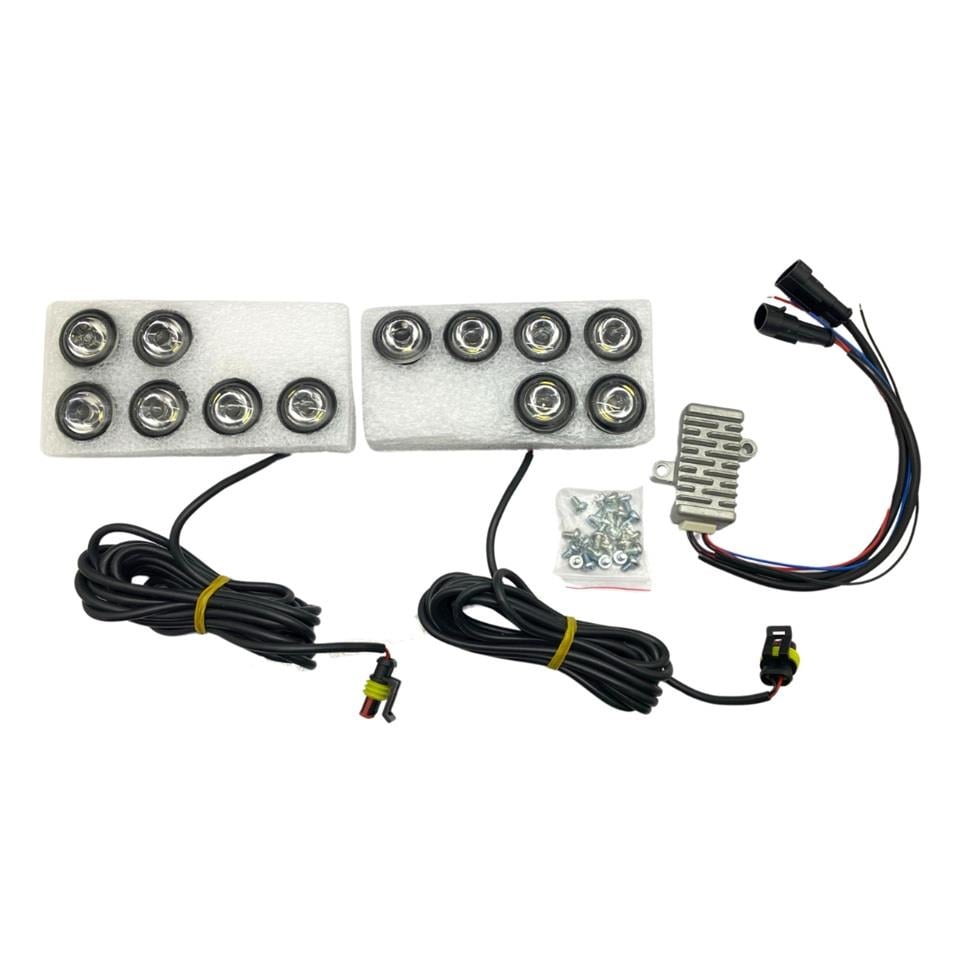 SANEL 12V-24V GÜNDÜZ SÜRÜŞ LEDİ (6 X 2) (TAKIM)