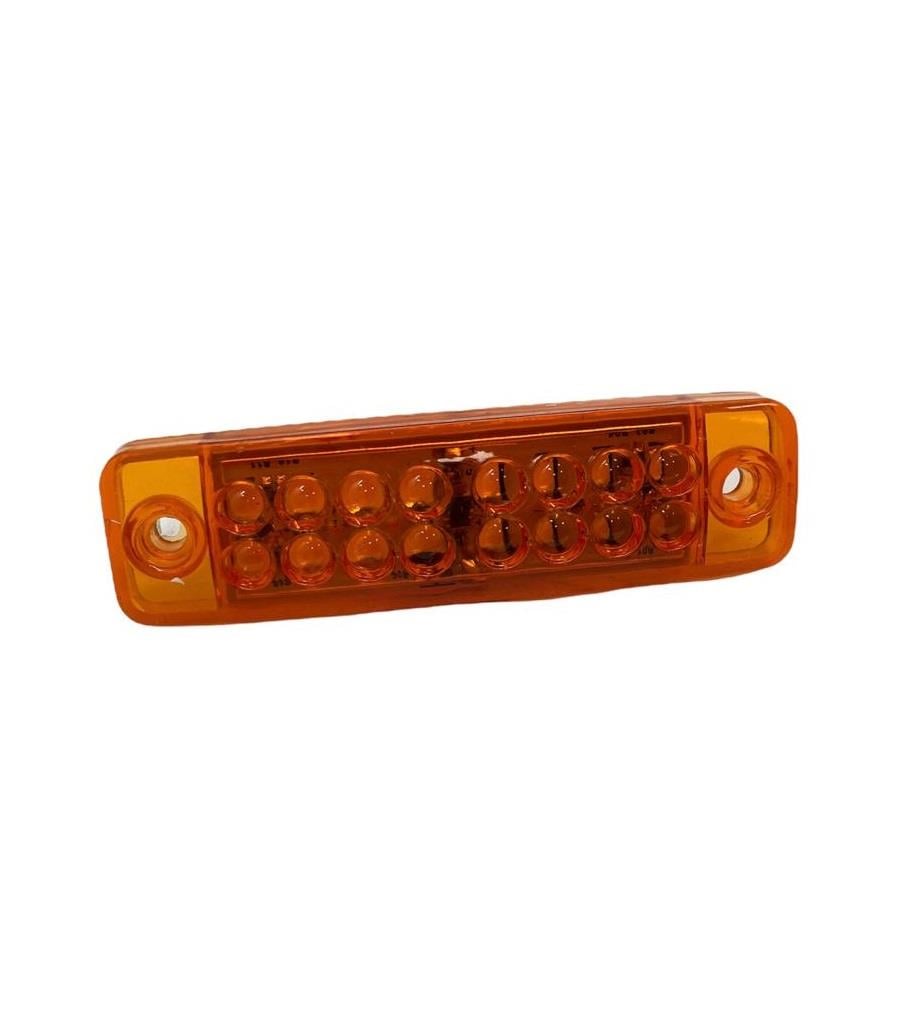 12V-24V PARMAK LAMBA ÇAKARLI 16-LEDLİ SARI (108*28 MM)
