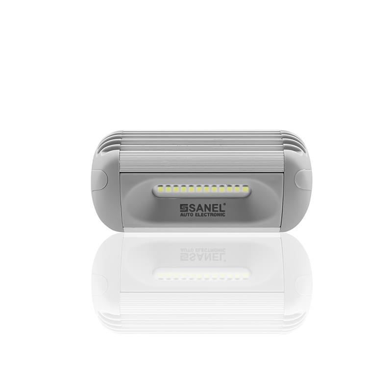 SANEL 24V DIŞ AYDINLATMA LAMBASI (TAVAN LAMBASI) (12*0.5W LED) (SU GEÇİRMEZ) (117*55 MM) (GRİ KASA)