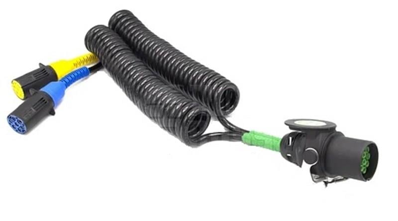 TIR DORSE ELEKTRİK KABLOSU 7'Lİ X 2 (3'LÜ) (ADAPTÖR) (12 KABLOLU) (4.5 MT)