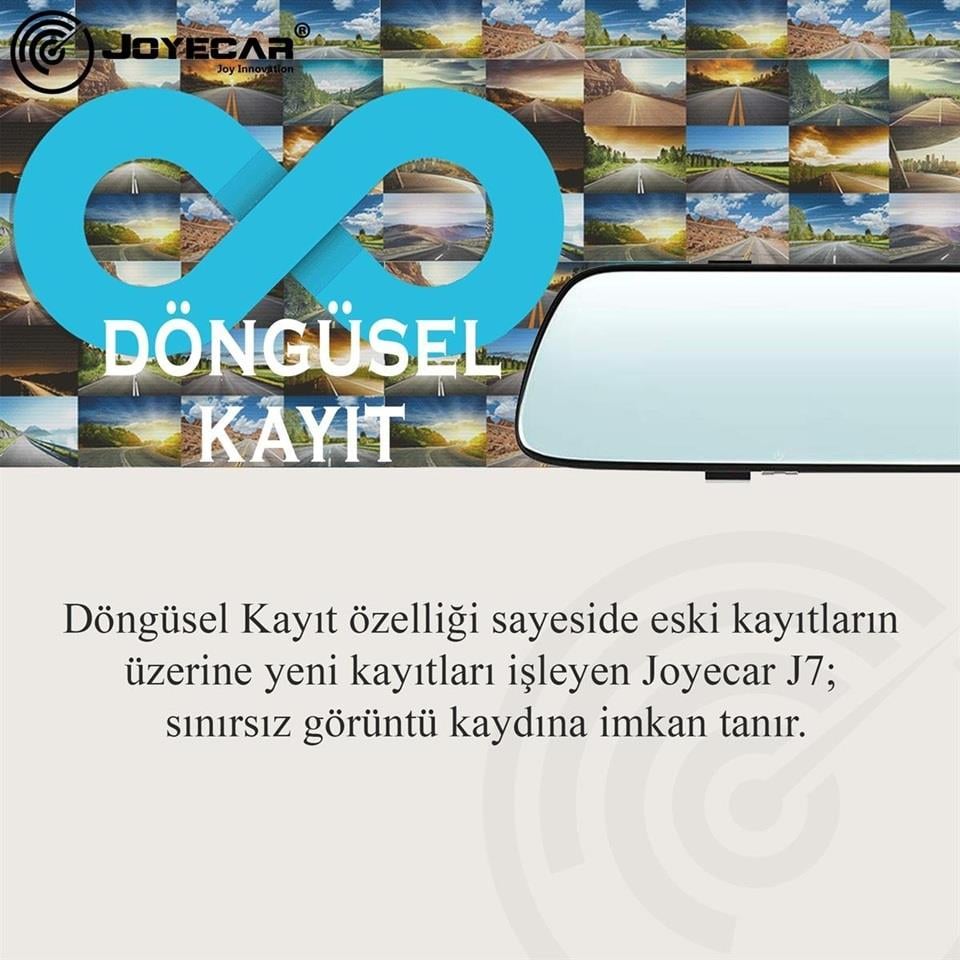 ARAÇ YOL KAYIT KAMERASI DİKİZ AYNALI FULL HD (ÖN-ARKA KAMERALI/GECE GÖRÜŞLÜ 32 GB