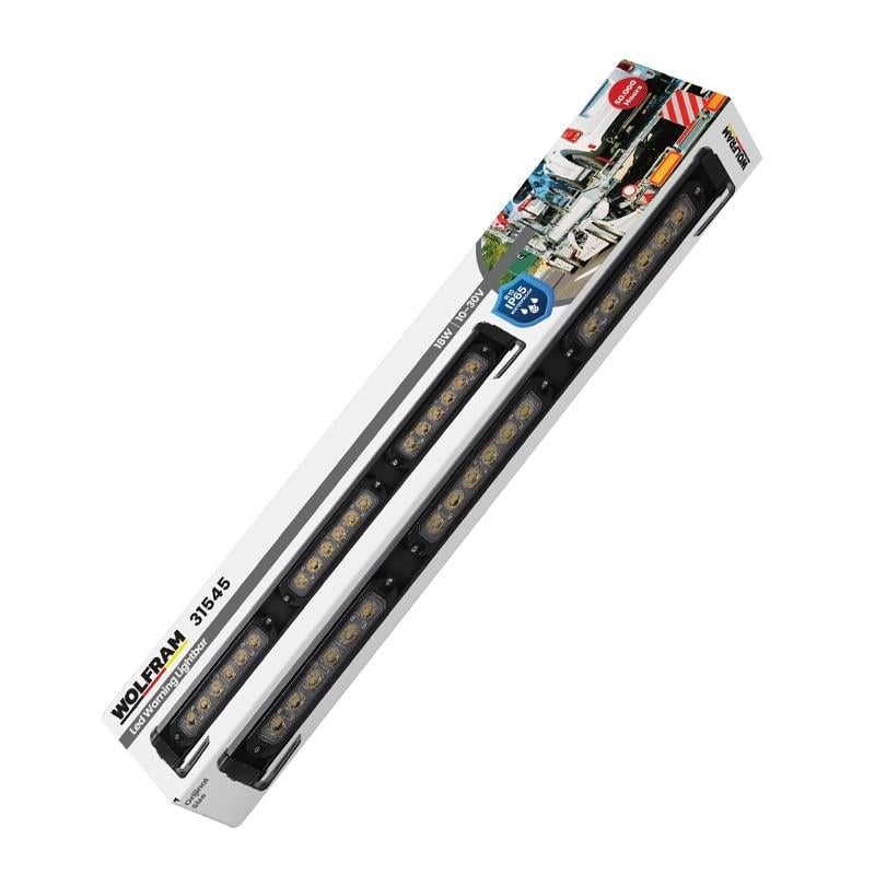 WOLFRAM 10V-30V LED BAR OFF-ROAD SARI (14 FONKSİYONLU) (ÇAKAR TEPE LAMBA) (45 CM) E9 GERMANY 