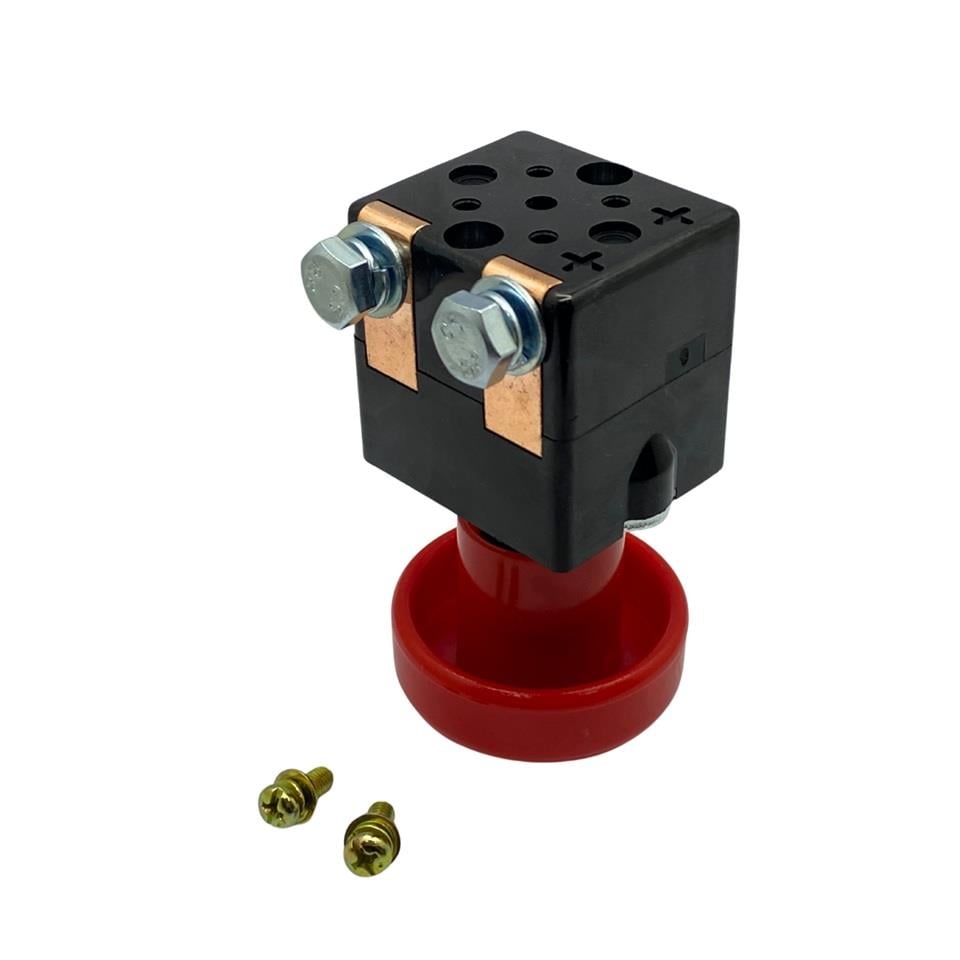 12V-48V ELEKTRİKLİ ACİL STOP BUTONU 125 A İTMELİ-ÇEKMELİ (DEVRE KESİCİ)