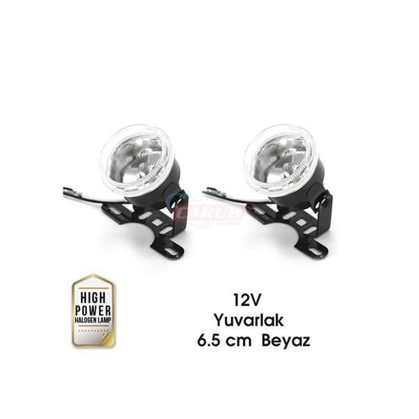 SİS LAMBASI YUVARLAK BEYAZ (H3 AMPULLÜ) (60 MM) (2 AD)
