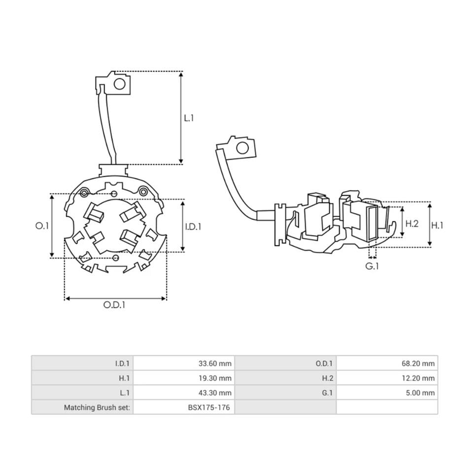 BOSCH MARŞ KÖMÜR YUVASI 46 MM 161 (R) (PLS)