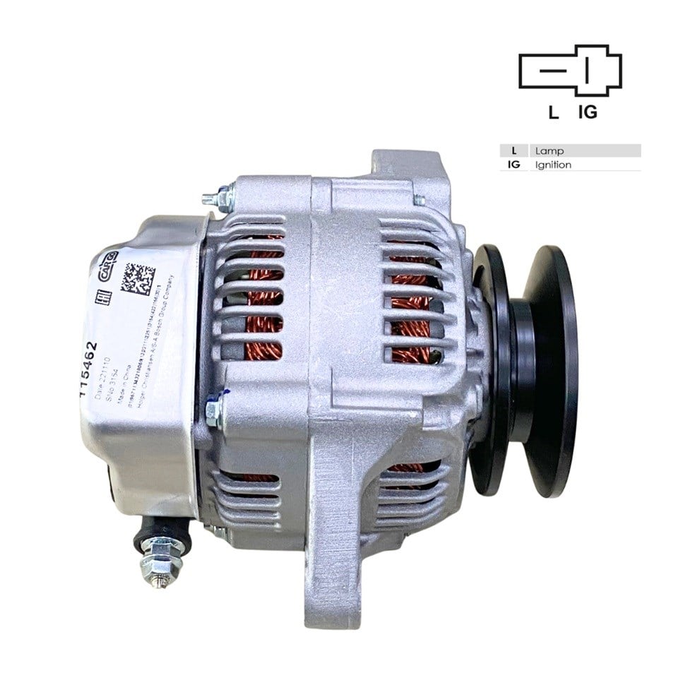 12V ALTERNATÖR DİNAMO NIPPON DENSO TİPİ 60 A (2 FİŞ) (IG-L) DAIHATSU HIJET-JOHNDEERE-FORKLİFT