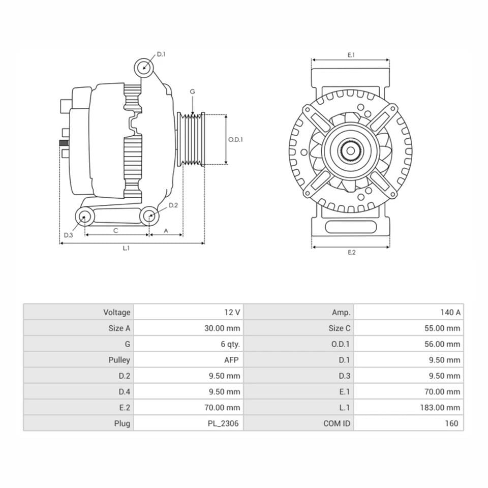 12V ALTERNATÖR DİNAMO 140 A (LIN) AUDI-CUPRA-SEAT-SKODA-VW 