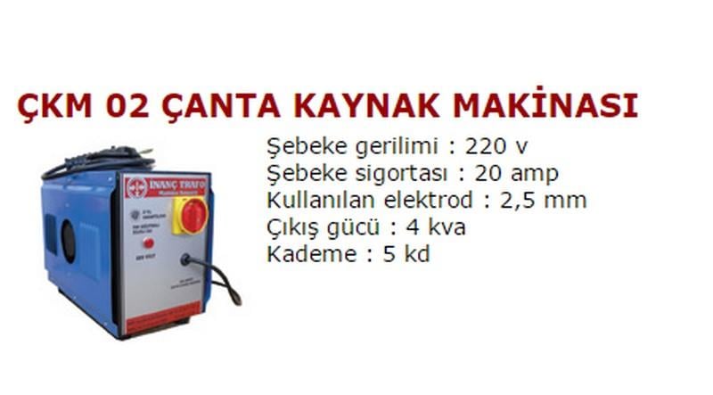INANC TRAFO ÇANTA KAYNAK MAKİNASI 250 AMPER 4 kVA (5 KADEMELİ)
