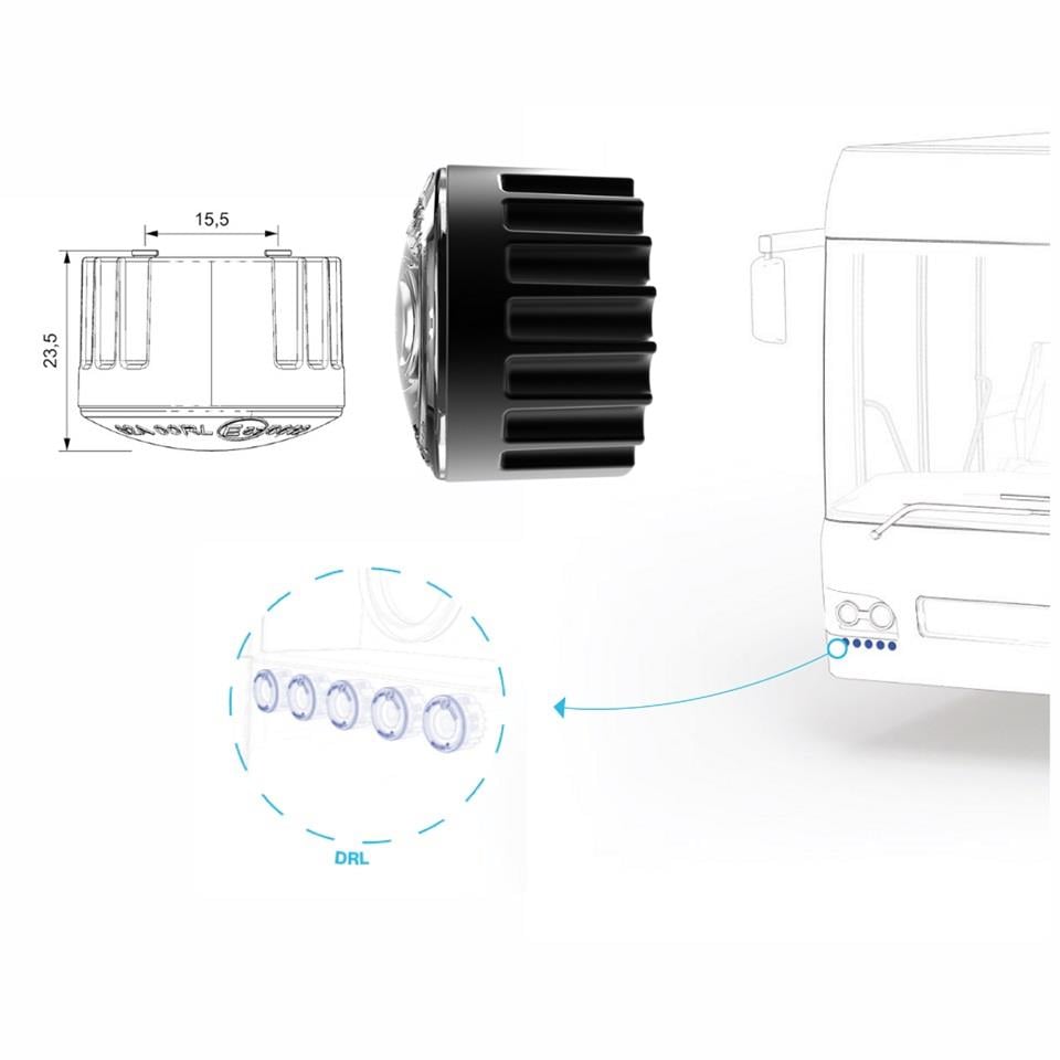 SANEL 12V-24V GÜNDÜZ SÜRÜŞ LEDİ (5 X 2) (TAKIM)
