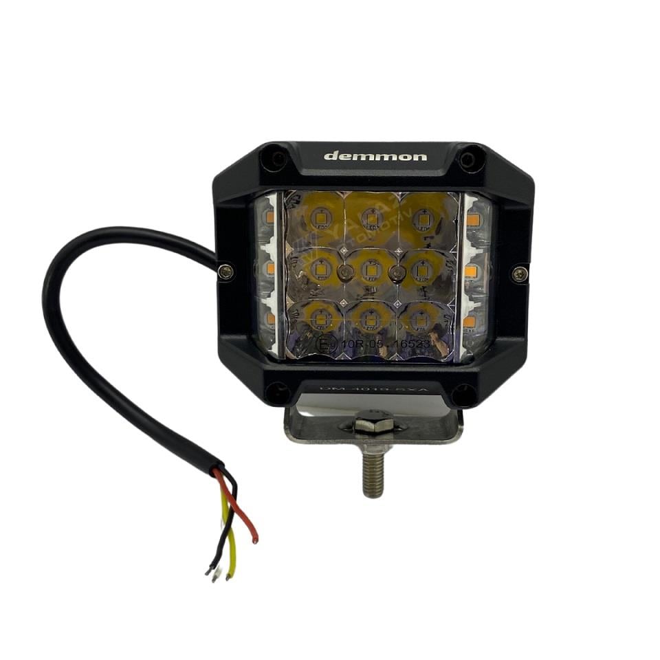 9V-36V ÇALIŞMA LAMBASI SARI - BEYAZ  ÇAKARLI FONKSİYONLU 15 x 1.5W POWER LEDLİ (99*97*78)