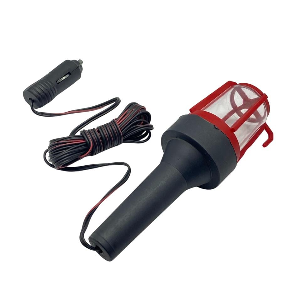 SEYYAR LAMBA (3 MT ÇAKMAK FİŞLİ) (12V 67 5W BA15s AMPULLÜ) (KIRMIZI KAFESLİ)