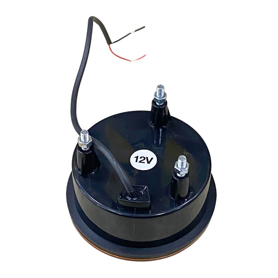 12V SİNYAL LAMBASI+DESENLİ REFLEKTÖR YUVARLAK SARI (6 LEDLİ) (98 MM)