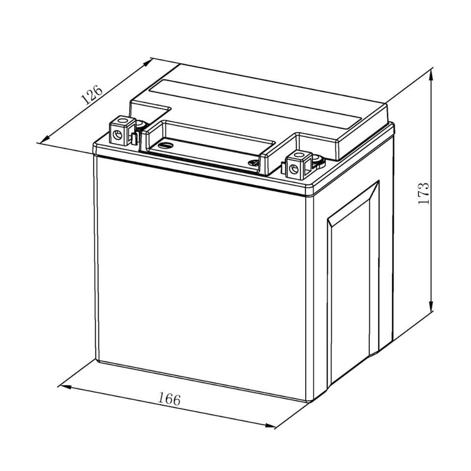 BOSCH 12V 30 AH MOTOSİKLET AKÜSÜ AGM 385 A (EN) (166*126*173) (FA134) (YIX30L) (YB30L-B) (BIX30L)
