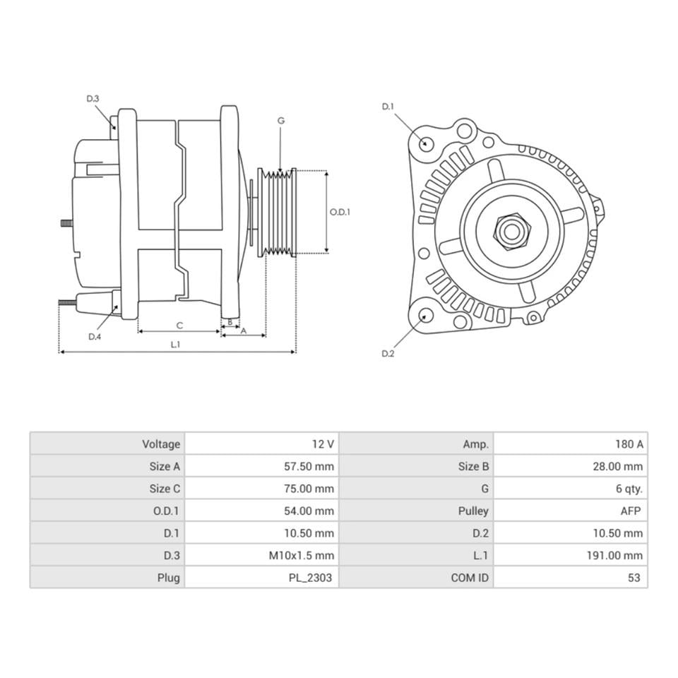 PLUSLINE 12V ALTERNATÖR DİNAMO VALEO TİPİ 180 A (BSS) BMW 3/5/X1/X3 SERİSİ