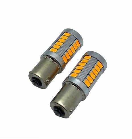 12-24V 93 AMPUL (12+COB LEDLİ) SARI (MERCEKLİ) FLAŞLI ÇAKAR (2 AD)
