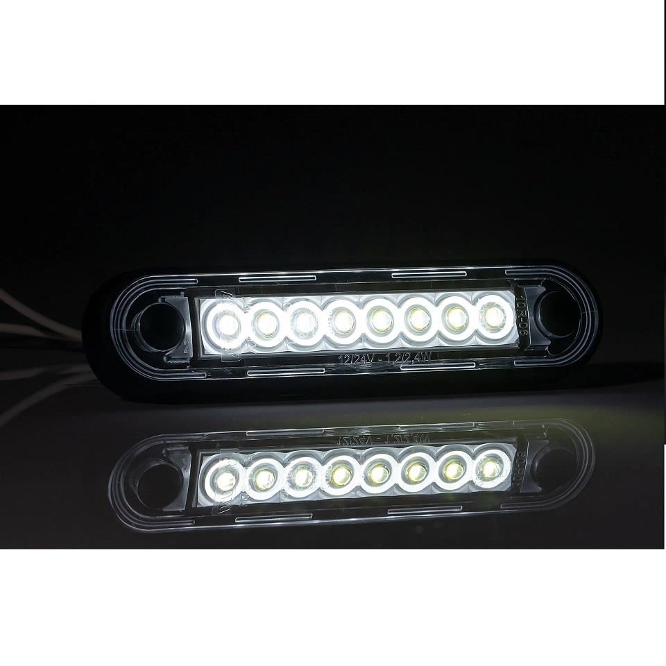 FRISTOM 12V-36V PARMAK LAMBA 8-LEDLİ KABLOLU BEYAZ (120*28 MM) E9
